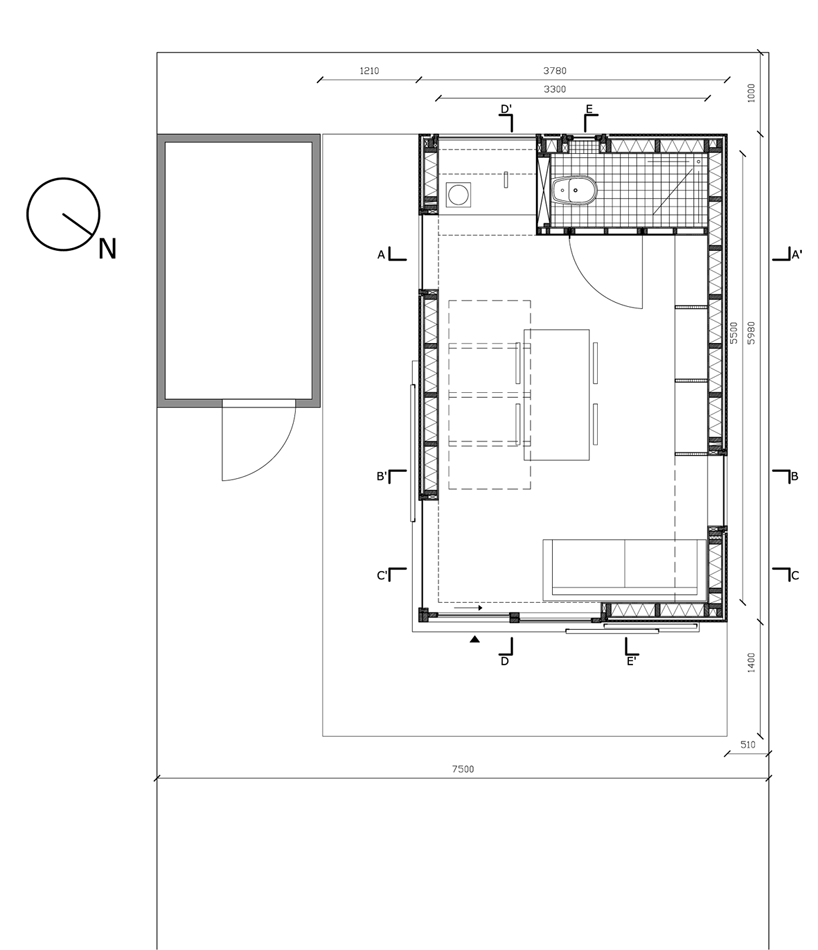 This modern garden retreat serves as a guest house and as a home office. | www.facebook.com/SmallHouseBliss