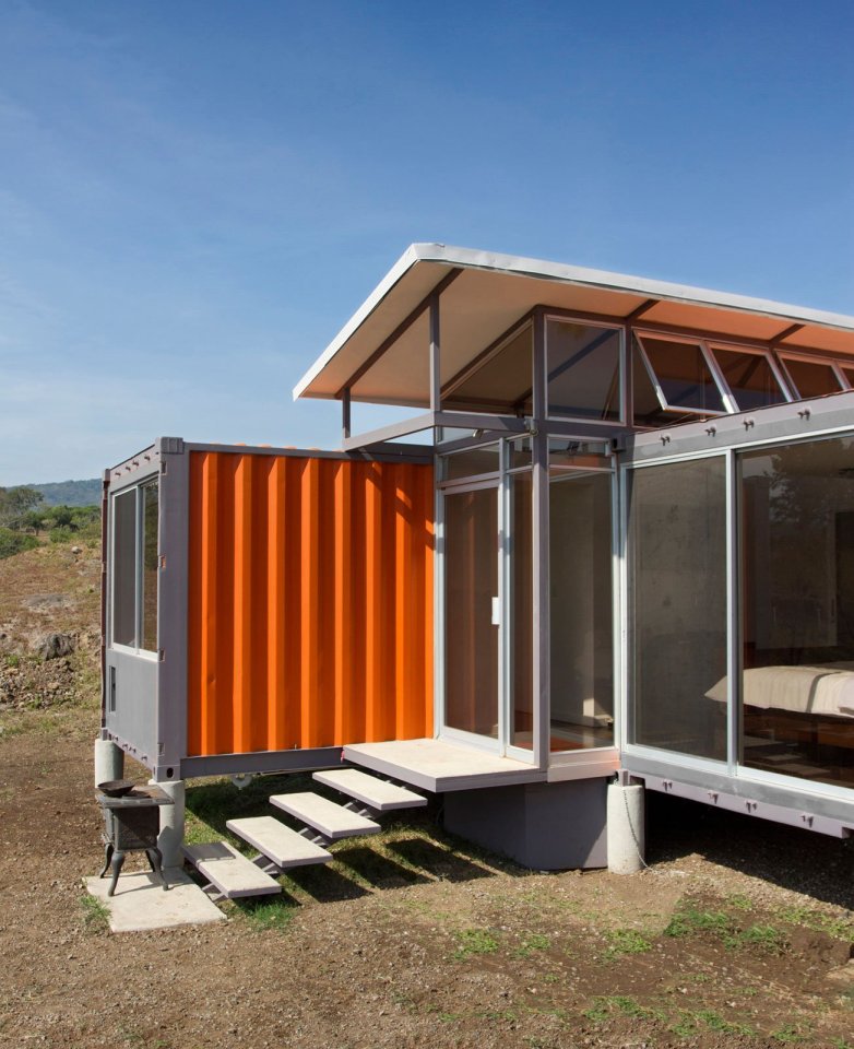 Containers of Hope, a low-cost home constructed from two 40' containers. | www.facebook.com/SmallHouseBliss