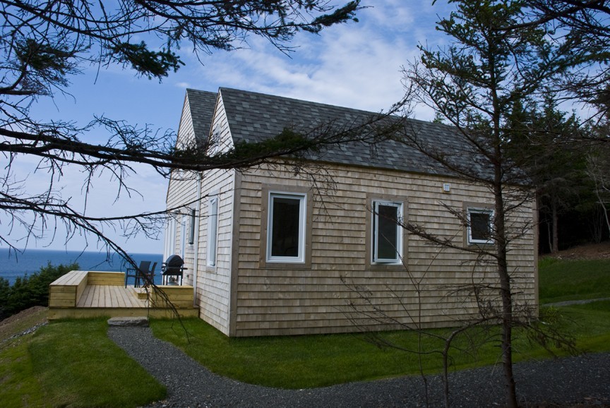 An owner-built cottage on Cape Breton Island with traditional and contemporary details. It has two bedrooms in 768 sq ft. | www.facebook.com/SmallHouseBliss