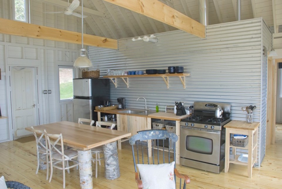 An owner-built cottage on Cape Breton Island with traditional and contemporary details. It has two bedrooms in 768 sq ft. | www.facebook.com/SmallHouseBliss