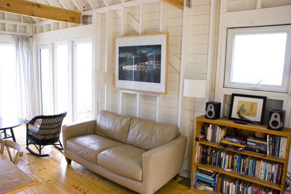 An owner-built cottage on Cape Breton Island with traditional and contemporary details. It has two bedrooms in 768 sq ft. | www.facebook.com/SmallHouseBliss