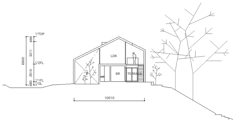 "47% House" seamlessly integrates outdoor and indoor spaces. It has 3 bedrooms in 1,052 sq ft. | www.facebook.com/SmallHouseBliss