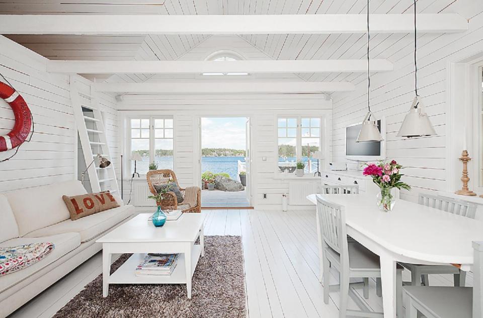 A small cottage in Sweden with 1 bedroom and sleeping loft in 538 sq ft. | www.facebook.com/SmallHouseBliss