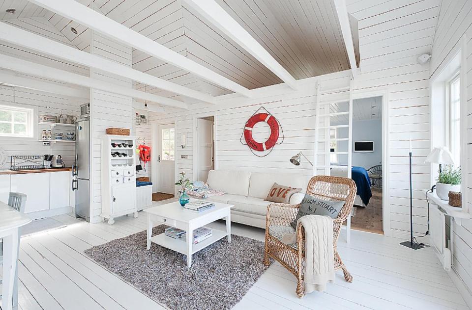 A small cottage in Sweden with 1 bedroom and sleeping loft in 538 sq ft. | www.facebook.com/SmallHouseBliss