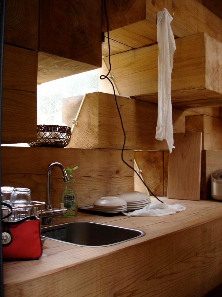 Final Wooden House, an unusual "log cabin" by architect Sou Fujimoto | www.facebook.com/SmallHouseBliss