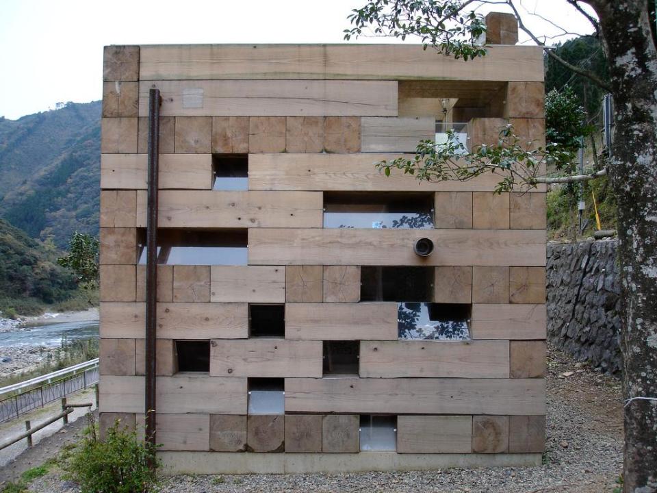 Final Wooden House, an unusual "log cabin" by architect Sou Fujimoto | www.facebook.com/SmallHouseBliss