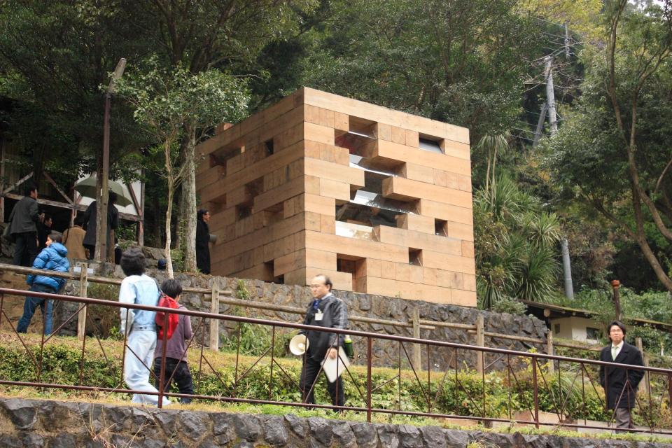 Final Wooden House, an unusual "log cabin" by architect Sou Fujimoto | www.facebook.com/SmallHouseBliss