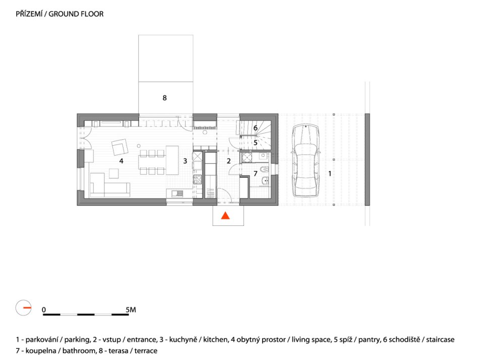 Small House With a Great View by A1 Architects, lower floor plan