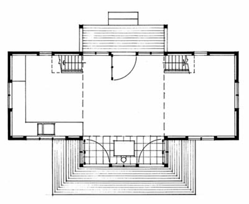 Reminiscent of forest fire lookout towers, this 672 sq ft cabin has two separate sleeping lofts. | www.facebook.com/SmallHouseBliss