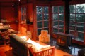 Reminiscent of forest fire lookout towers, this 672 sq ft cabin has two separate sleeping lofts. | www.facebook.com/SmallHouseBliss