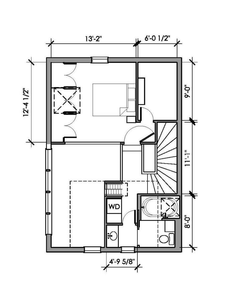 This shingled backyard cottage has 1 bedroom and a small office in 799 sq ft. | www.facebook.com/SmallHouseBliss