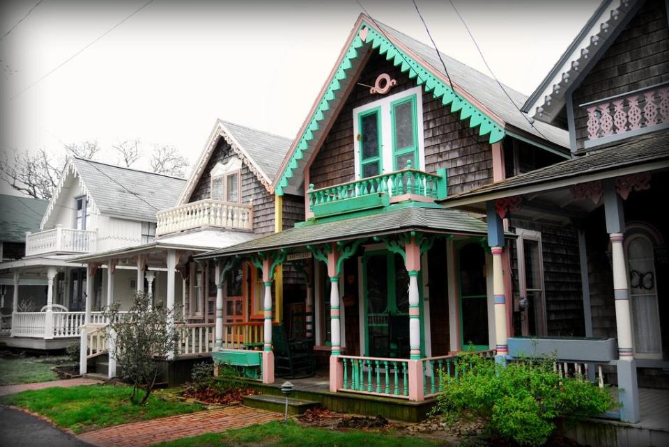 Cottage at Wesleyan Grove, a historic community on Martha's Vineyard. | www.facebook.com/SmallHouseBliss