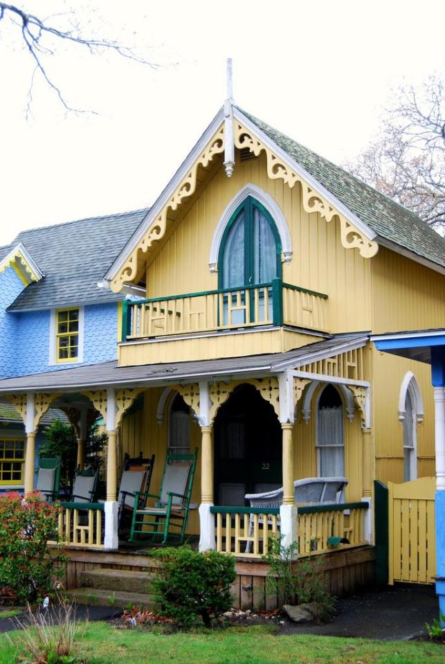 Cottage at Wesleyan Grove, a historic community on Martha's Vineyard. | www.facebook.com/SmallHouseBliss