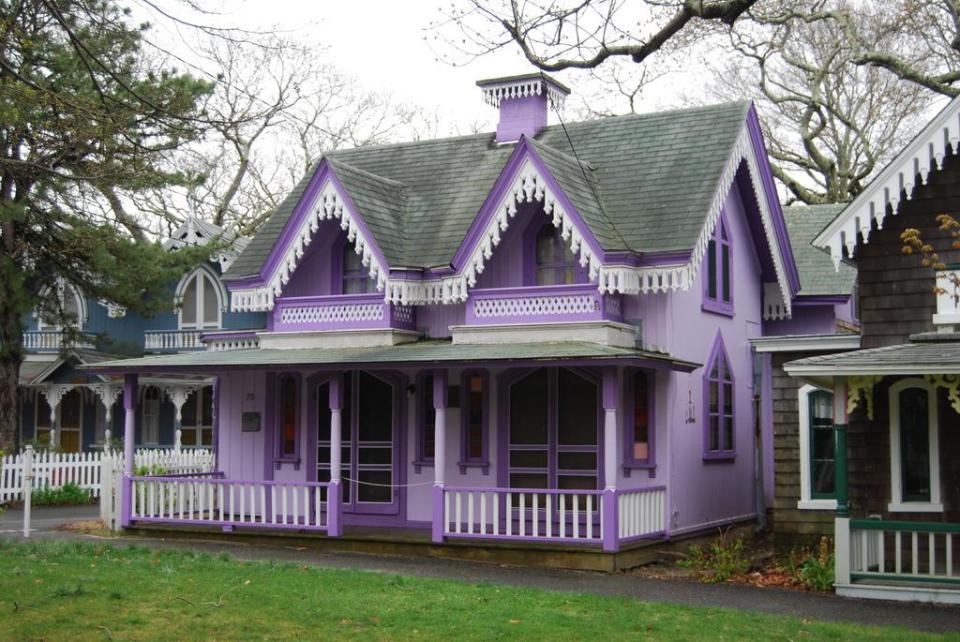 Cottage at Wesleyan Grove, a historic community on Martha's Vineyard. | www.facebook.com/SmallHouseBliss