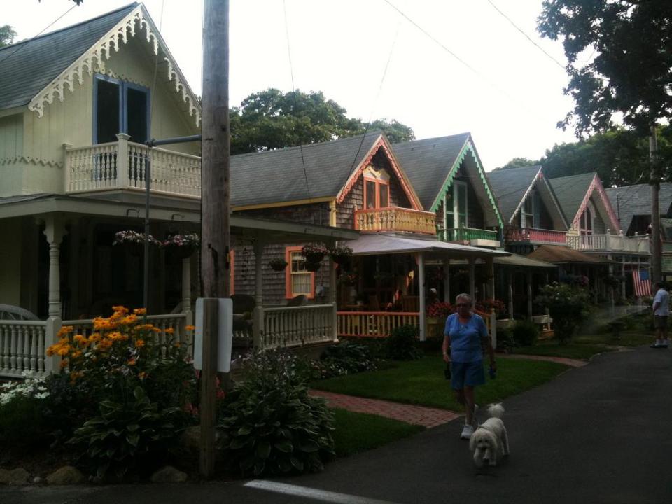 Cottage at Wesleyan Grove, a historic community on Martha's Vineyard. | www.facebook.com/SmallHouseBliss
