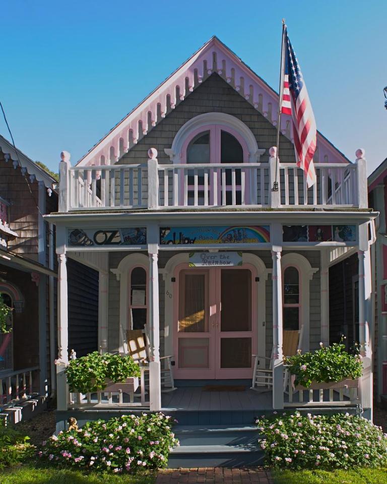 Cottage at Wesleyan Grove, a historic community on Martha's Vineyard. | www.facebook.com/SmallHouseBliss