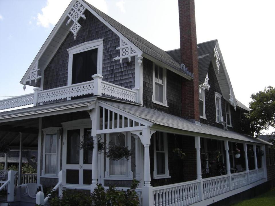 Cottage at Wesleyan Grove, a historic community on Martha's Vineyard. | www.facebook.com/SmallHouseBliss