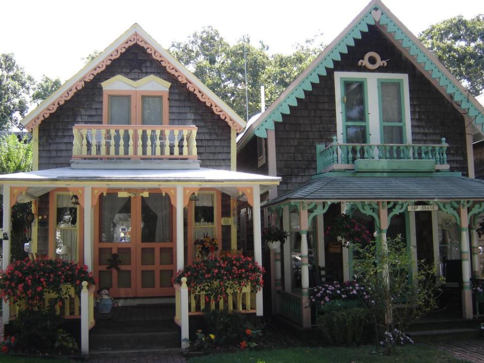 Cottage at Wesleyan Grove, a historic community on Martha's Vineyard. | www.facebook.com/SmallHouseBliss
