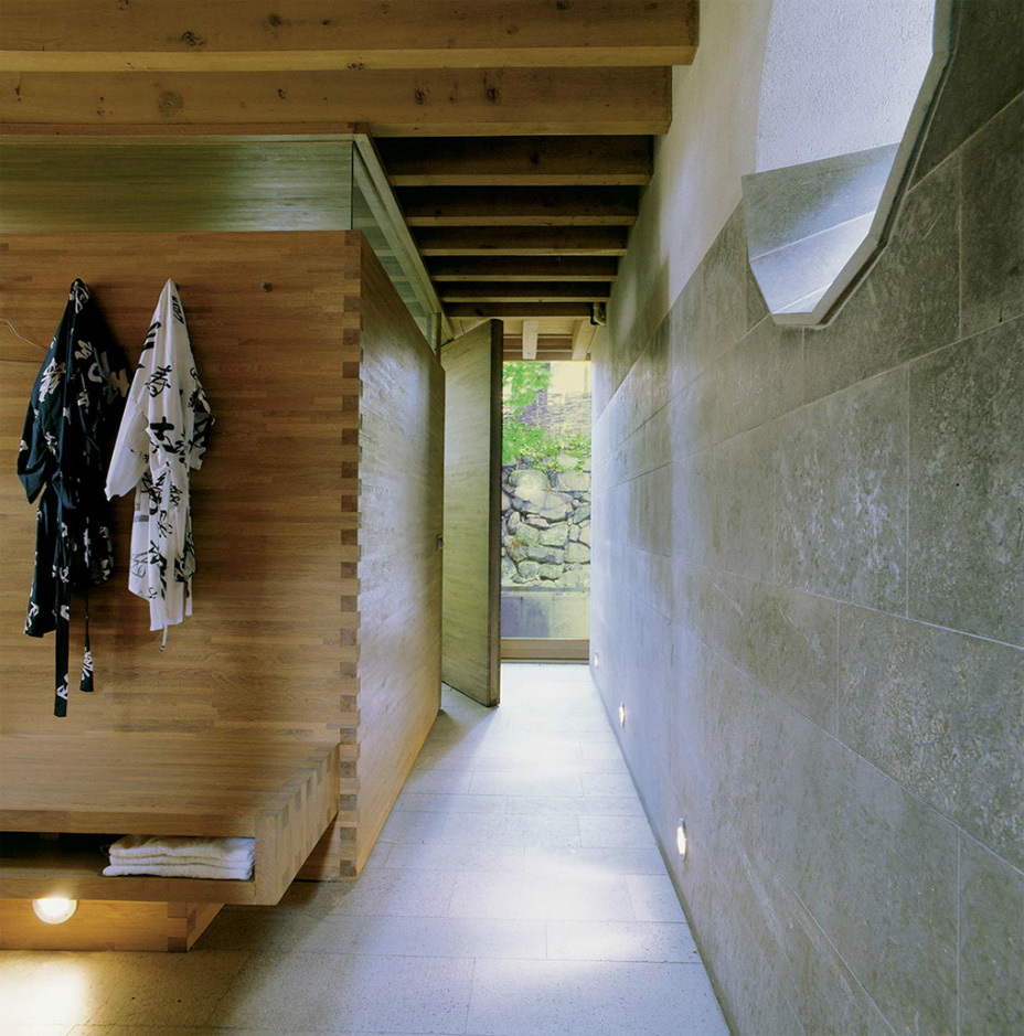 The Mill House, a finely-crafted guest house set among beautiful water features and lush landscaping. It has one bedroom and a sauna in 538 sq ft. | www.facebook.com/SmallHouseBliss