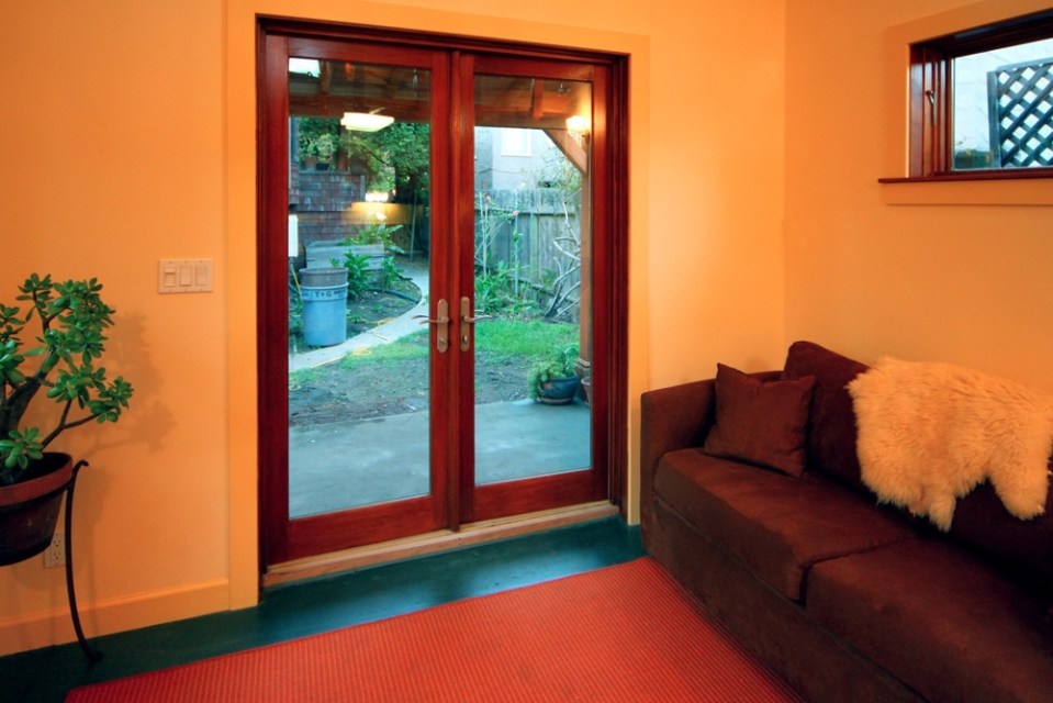 Karen's backyard cottage has 265 sq ft of living space plus a sleeping loft. | www.facebook.com/SmallHouseBliss