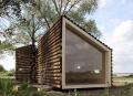 Flake House, a tiny modern cabin in two parts totaling 237 sq ft. | www.facebook.com/SmallHouseBliss