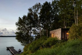 Sunset Cabin, a 275 sq ft studio cabin, is a refined version of the traditional cottage country "bunkie". | www.facebook.com/SmallHouseBliss