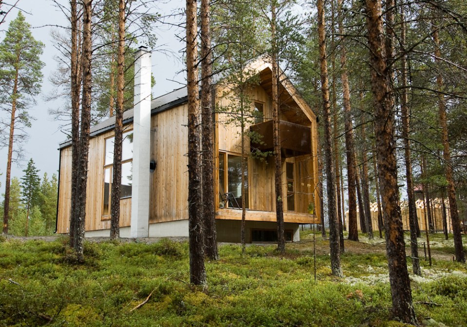 Gunnar's House, a small timber frame forest home in Norway. It has 2 bedrooms in 915 sq ft. | www.facebook.com/SmallHouseBliss