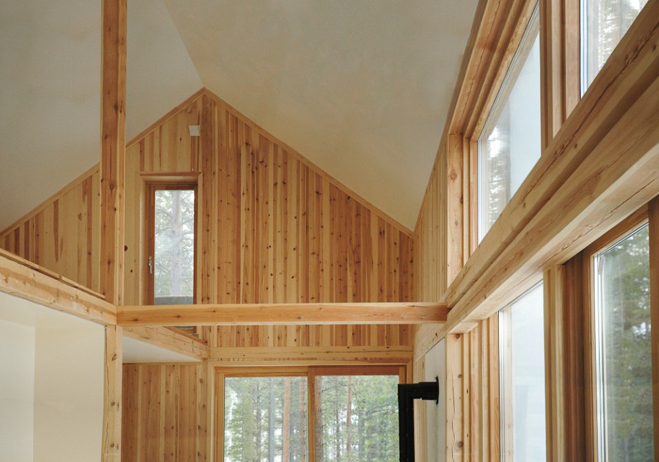 Gunnar's House, a small timber frame forest home in Norway. It has 2 bedrooms in 915 sq ft. | www.facebook.com/SmallHouseBliss