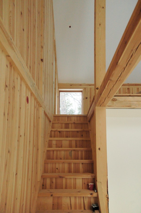 Gunnar's House, a small timber frame forest home in Norway. It has 2 bedrooms in 915 sq ft. | www.facebook.com/SmallHouseBliss