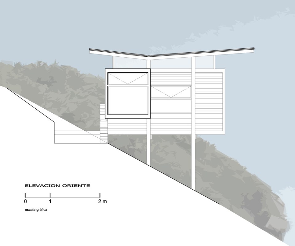 This modest cabin has a dramatic clifftop setting. The cabin has 1 bedroom in 592 sq ft. | www.facebook.com/SmallHouseBliss