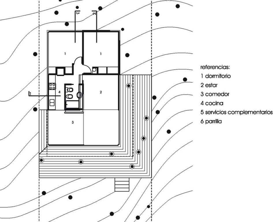 A low-maintenance concrete and glass house in Argentina with 2 bedrooms in 721 sq ft. | www.facebook.com/SmallHouseBliss