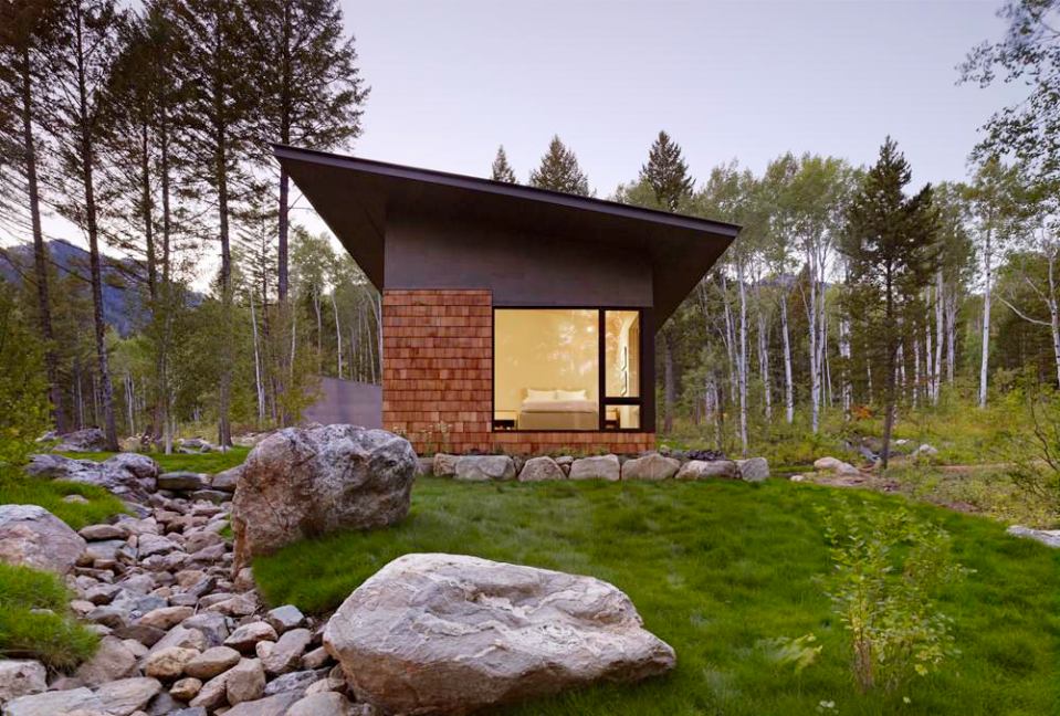 Fish Creek Guest House, a small modern home with two bedrooms in 950 sq ft. | www.facebook.com/SmallHouseBliss