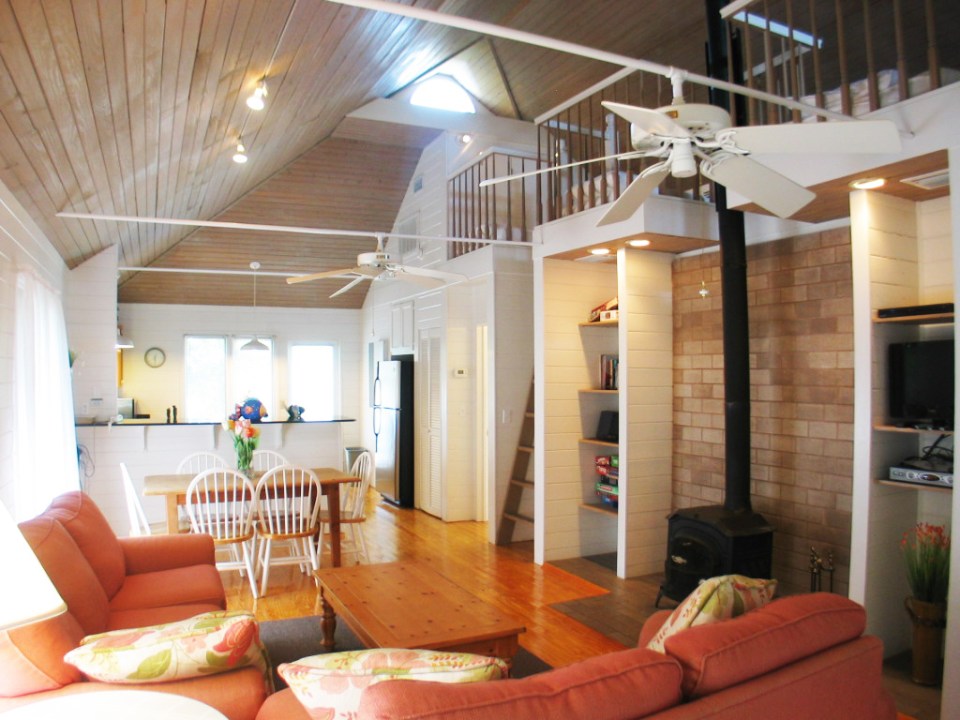 Dream Catcher Cottage in Seaside, Florida has 2 bedrooms and a large loft in 1,035 sq ft. | www.facebook.com/SmallHouseBliss