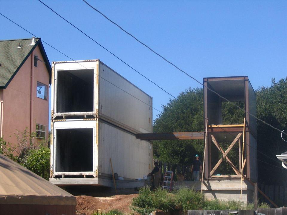 A contemporary family house built from three shipping containers. It has3 bedrooms in 1,350 sq ft. | www.facebook.com/SmallHouseBliss