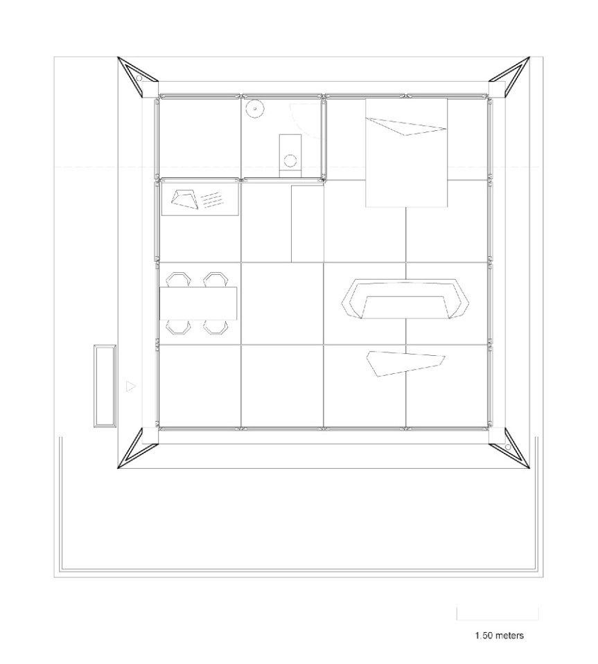 MIMA House, a prefab with movable wall panels that allow the residents to easily reconfigure the floor plan. | www.facebook.com/SmallHouseBliss