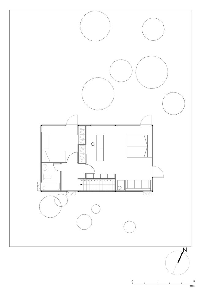 Casa Apolo 11, a secluded forest house with 2 bedrooms in 1,033 sq ft. | www.facebook.com/SmallHouseBliss