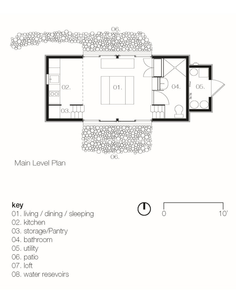 The E.D.G.E., a small prefab house with 358 sq ft main floor plus 2 loft bedrooms. | www.facebook.com/SmallHouseBliss