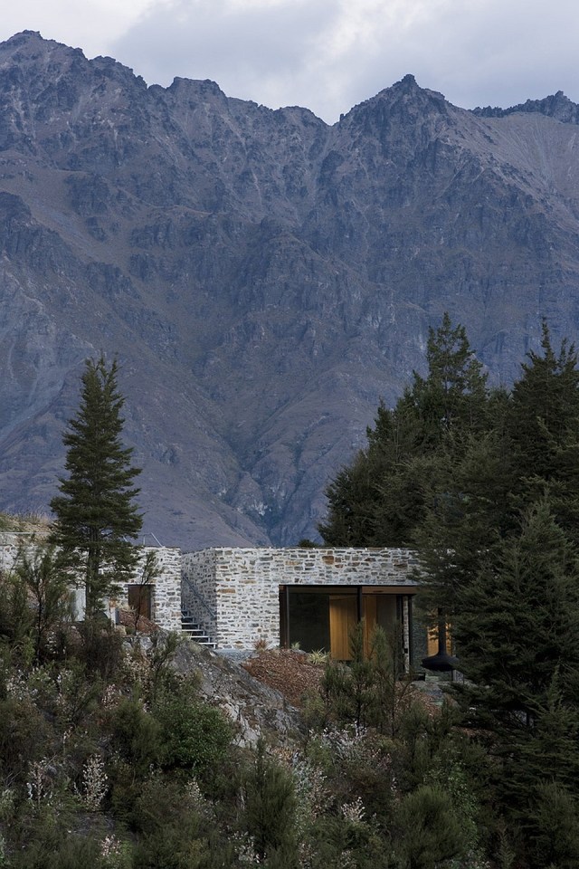 Mountain Retreat, an earth-sheltered modern cabin in New Zealand. It has a bedroom and a bunkroom in 1,076 sq ft. | www.facebook.com/SmallHouseBliss