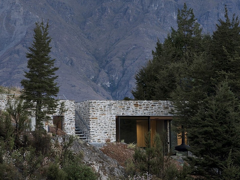 Mountain Retreat, an earth-sheltered modern cabin in New Zealand. It has a bedroom and a bunkroom in 1,076 sq ft. | www.facebook.com/SmallHouseBliss
