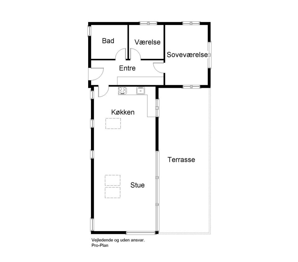 A modular vacation cottage in Denmark with two bedrooms and a sleeping loft in 797 sq ft. | www.facebook.com/SmallHouseBliss