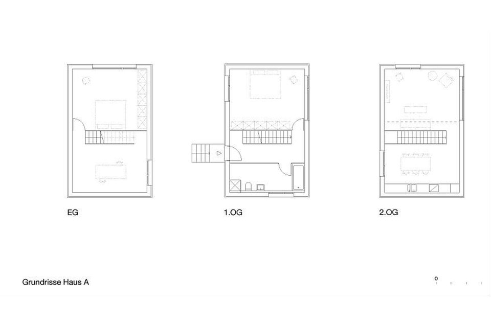 floor plans of Zwei Kleine Häuser by Architekturbüro Scheder