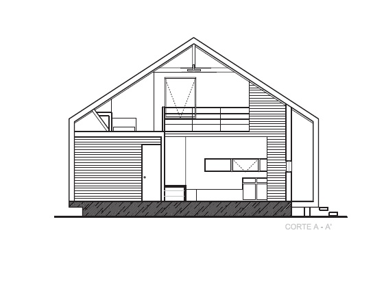 Cabaña Bascuñan, a family vacation house with a surprising and playful design. It has two bedrooms and a very large loft in 1,184 sq ft. | www.facebook.com/SmallHouseBliss