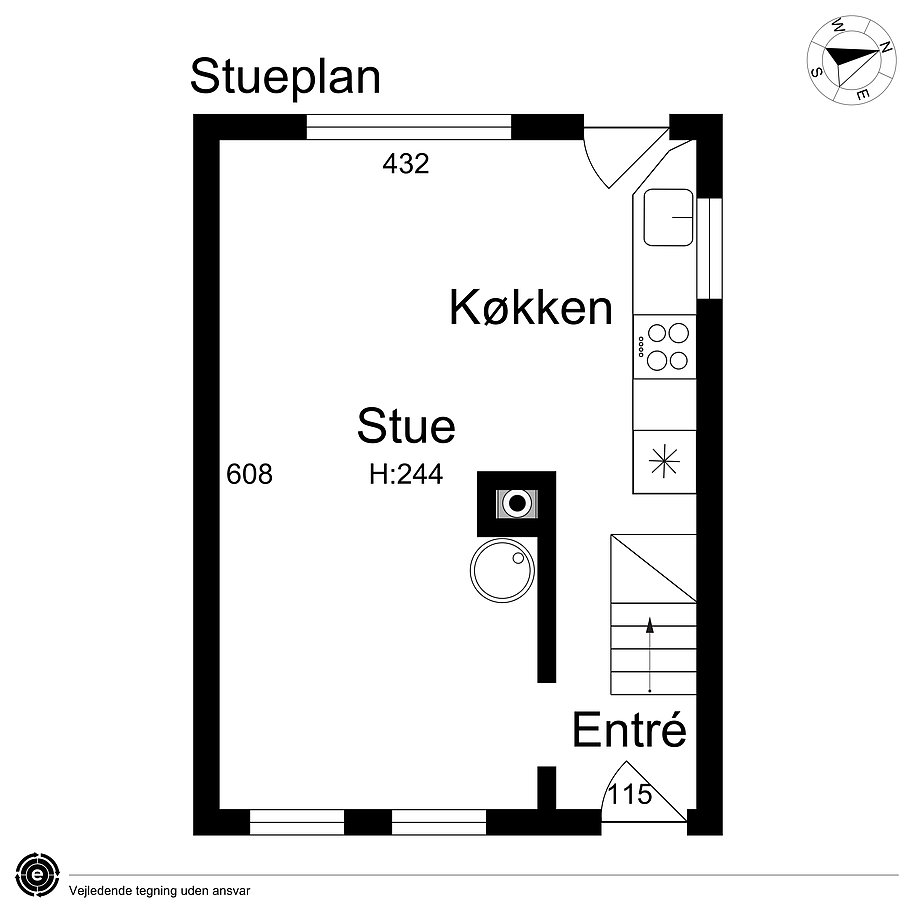 Space-saving tricks make the most of this tiny heritage townhouse in Denmark. It has 1 bedroom in 527 sq ft. | www.facebook.com/SmallHouseBliss