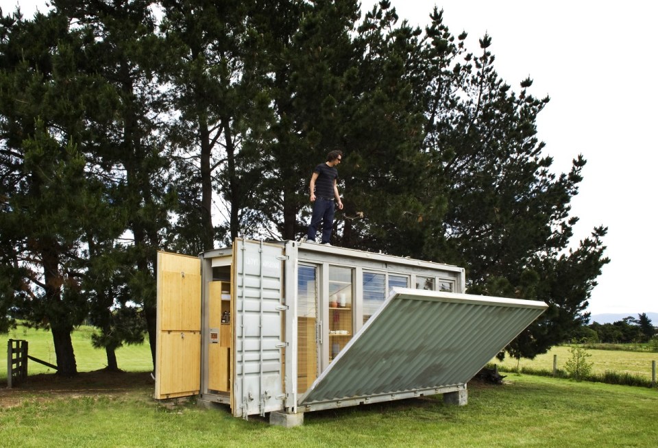 Port-a-Bach, a shipping container cabin by Bonnifait + Giesen | www.facebook.com/SmallHouseBliss