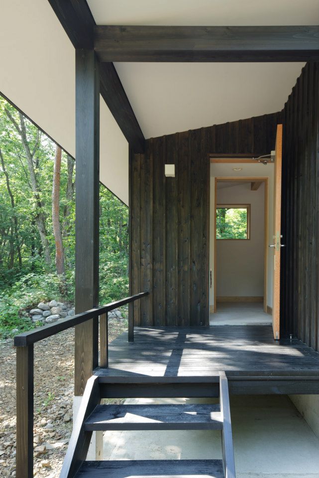 Habuka mountain retreat, a small timber-framed ski cabin in the Japanese Alps. It has 1 bedroom and a loft in 590 sq ft. | www.facebook.com/SmallHouseBliss