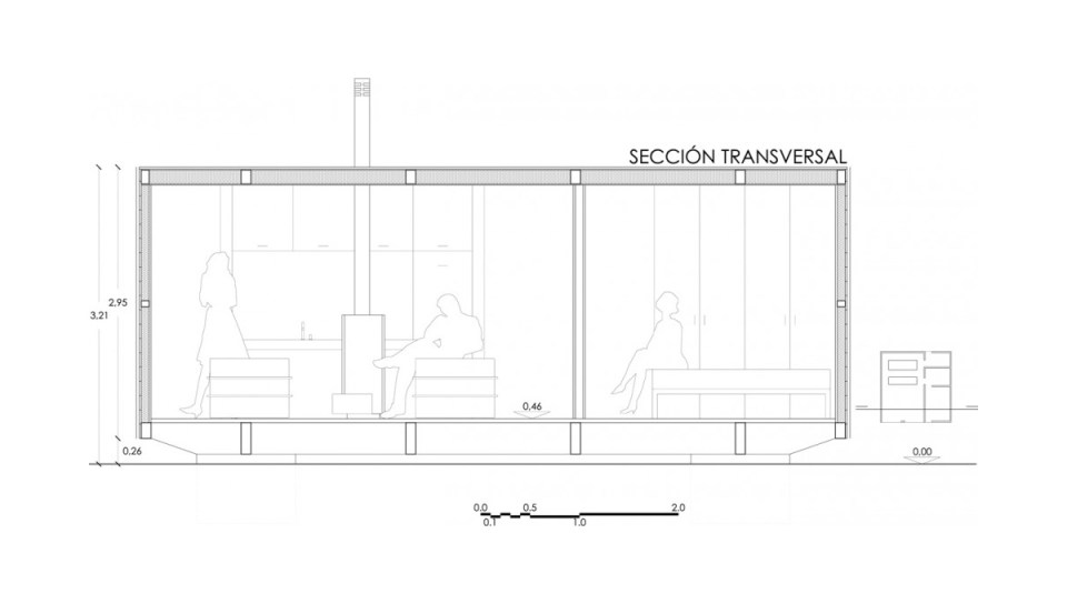 A prototype prefab house in Spain with two bedrooms in 550 sq ft. | www.facebook.com/SmallHouseBliss