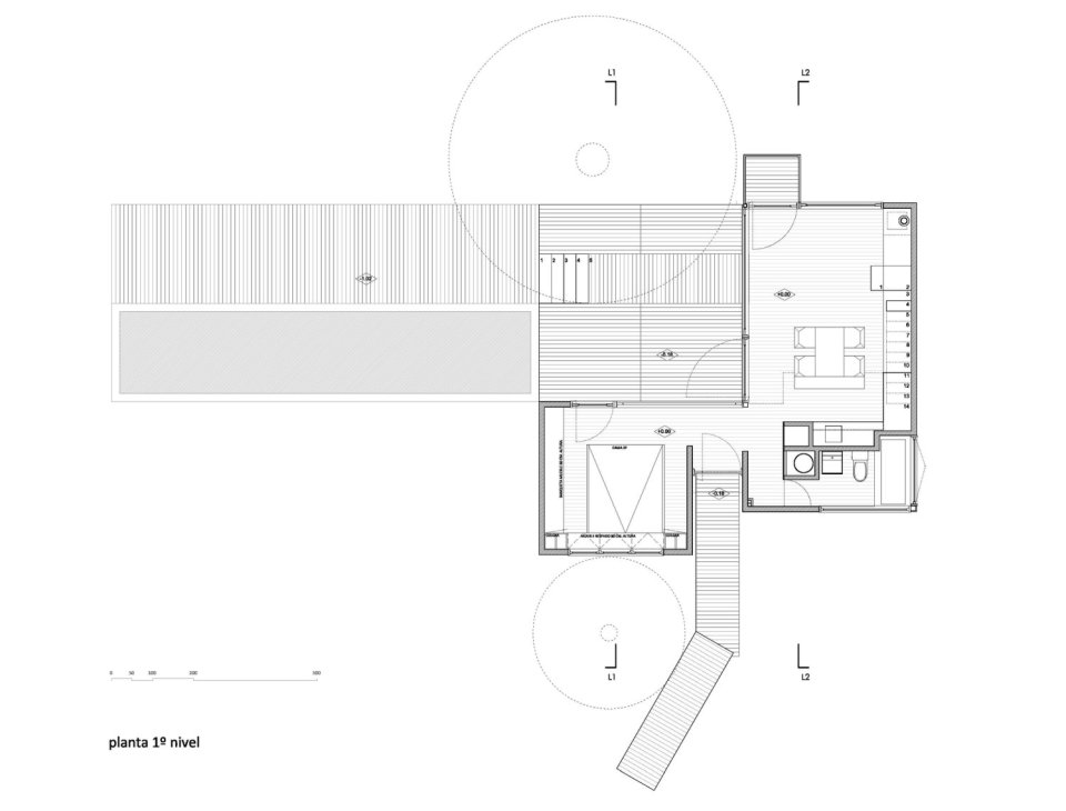 Refugio Pangal, a simple modern cabin in Chile with one bedroom and a loft in 646 sq ft. | www.facebook.com/SmallHouseBliss