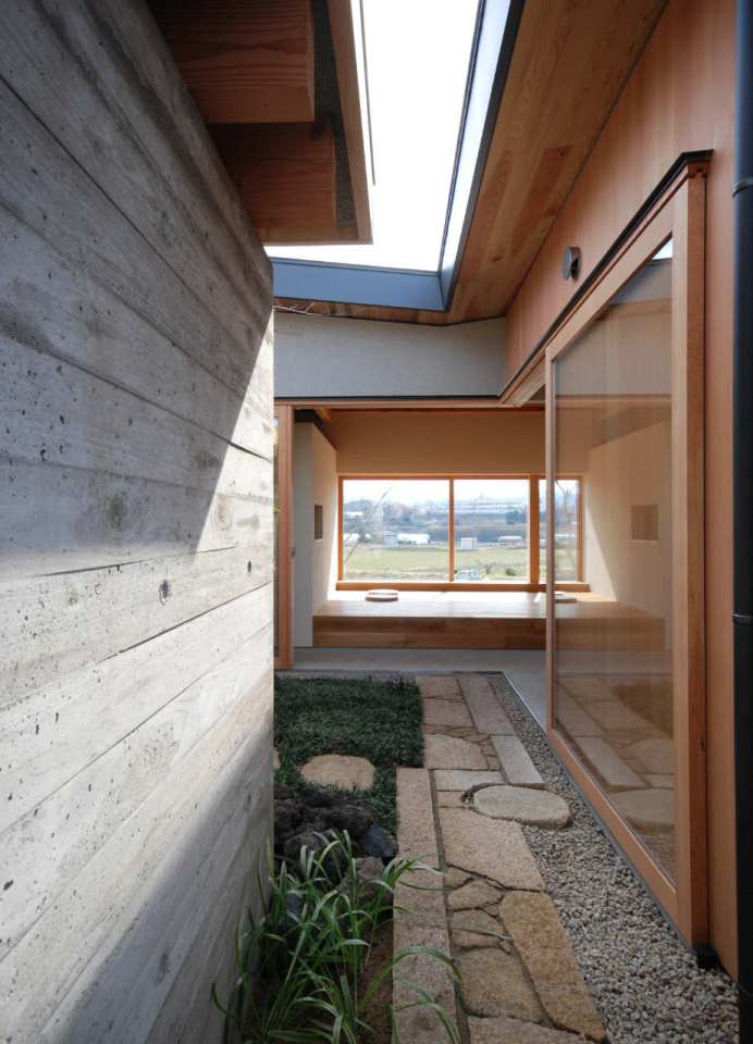 This modern version of the traditional Japanese courtyard house has two bedrooms in 534 sq ft. | www.facebook.com/SmallHouseBliss
