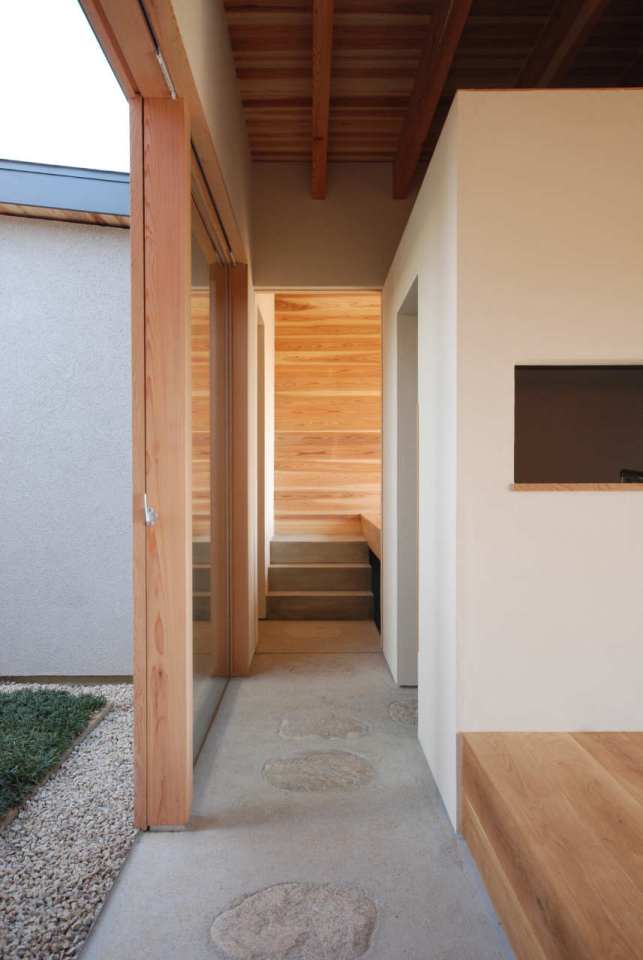 This modern version of the traditional Japanese courtyard house has two bedrooms in 534 sq ft. | www.facebook.com/SmallHouseBliss