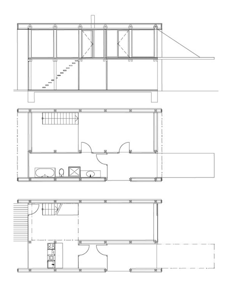 This modern timber-framed house was kept small with a simple design to meet a limited budget. | www.facebook.com/SmallHouseBliss